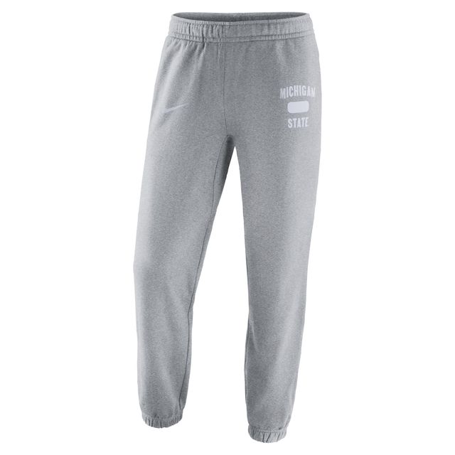 Pantalon en molleton samedi des Spartans de l'État du Michigan Nike pour homme, gris chiné