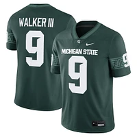 Men's Nike Kenneth Walker III Green Michigan State Spartans Alumni Game Jersey