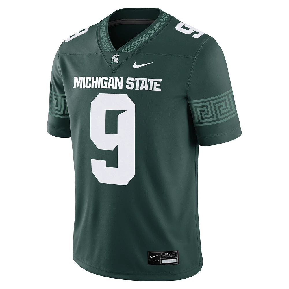 Men's Nike Kenneth Walker III Green Michigan State Spartans Player Game Jersey