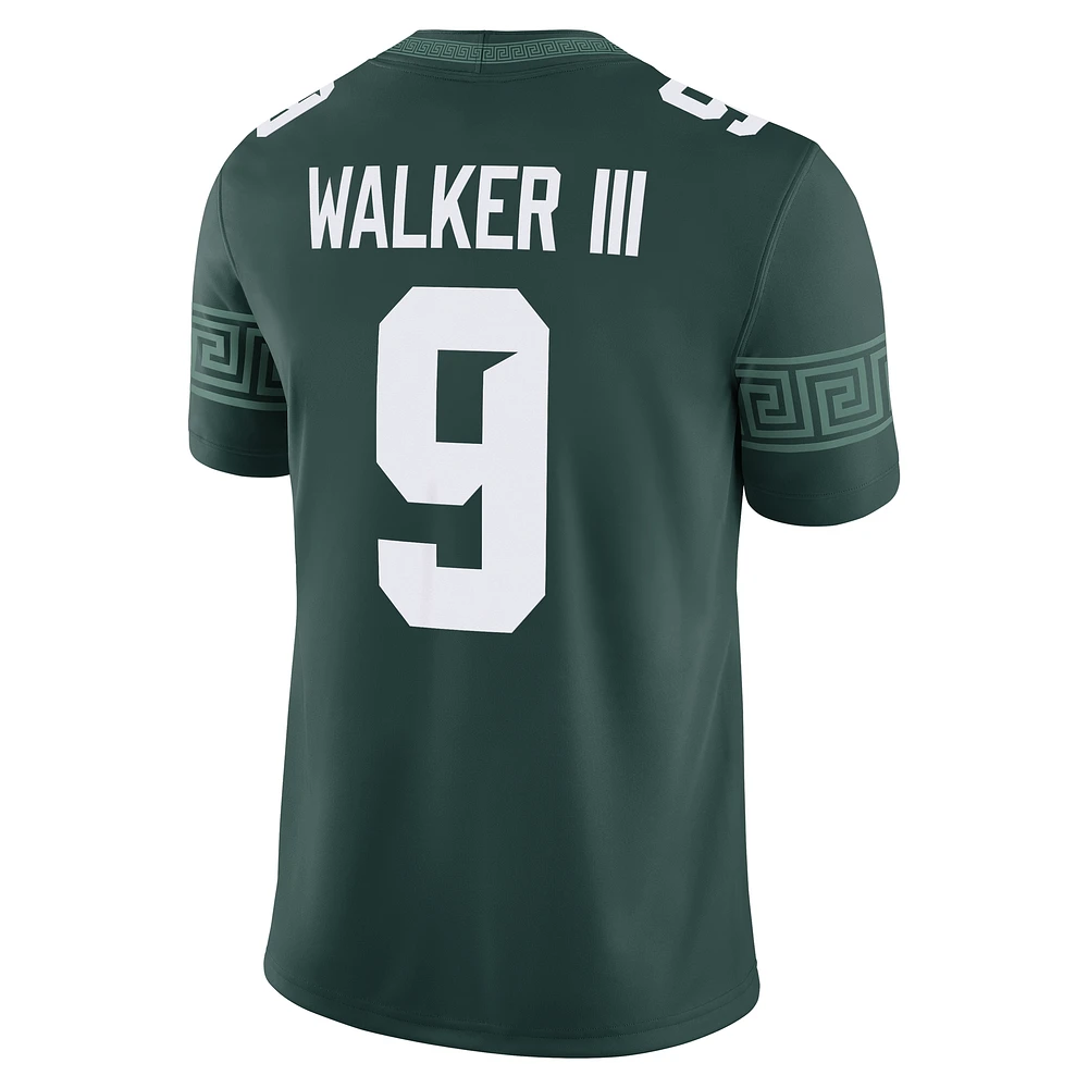 Maillot de jeu joueur Nike Kenneth Walker III vert Michigan State Spartans pour homme