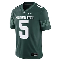 Maillot de football américain Nike Nathan Carter pour homme, vert, Michigan State Spartans NIL