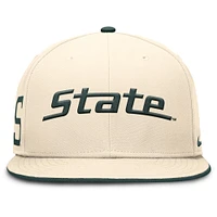 Men's Nike Natural Michigan State Spartans Primetime True Performance Fitted Hat