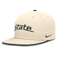 Men's Nike Natural Michigan State Spartans Primetime True Performance Fitted Hat