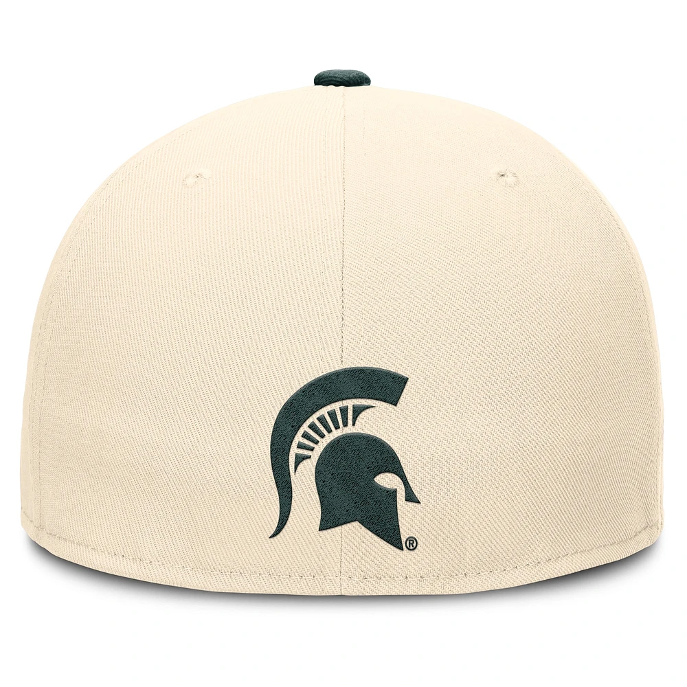 Men's Nike Natural Michigan State Spartans Primetime True Performance Fitted Hat