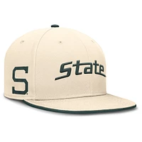 Men's Nike Natural Michigan State Spartans Primetime True Performance Fitted Hat