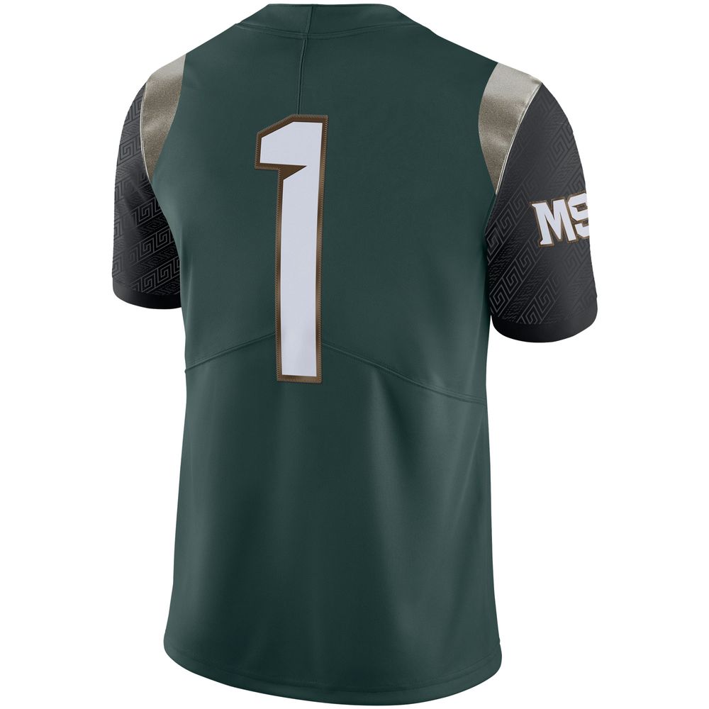 Men's Nike #1 Green Michigan State Spartans Alternate Limited Jersey