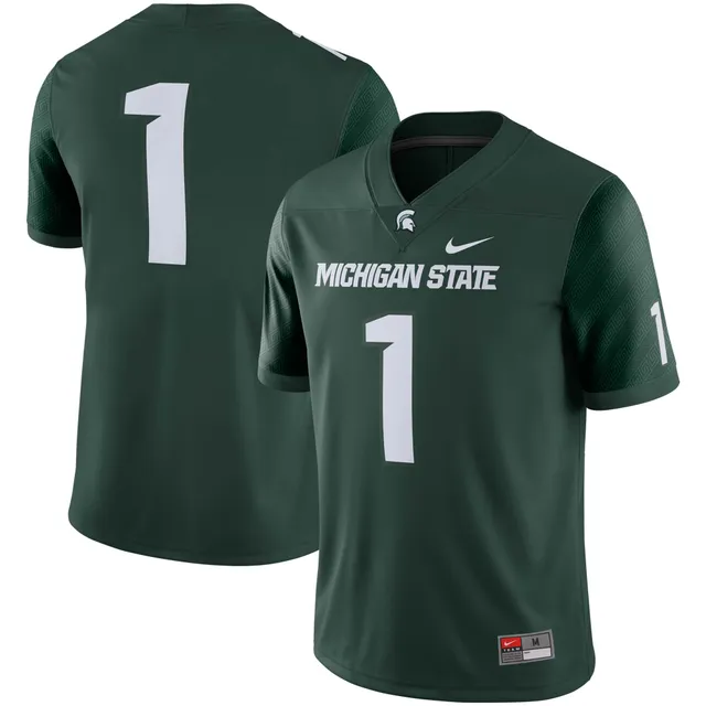 Men's Nike #21 White/Green Michigan State Spartans Replica Basketball Jersey