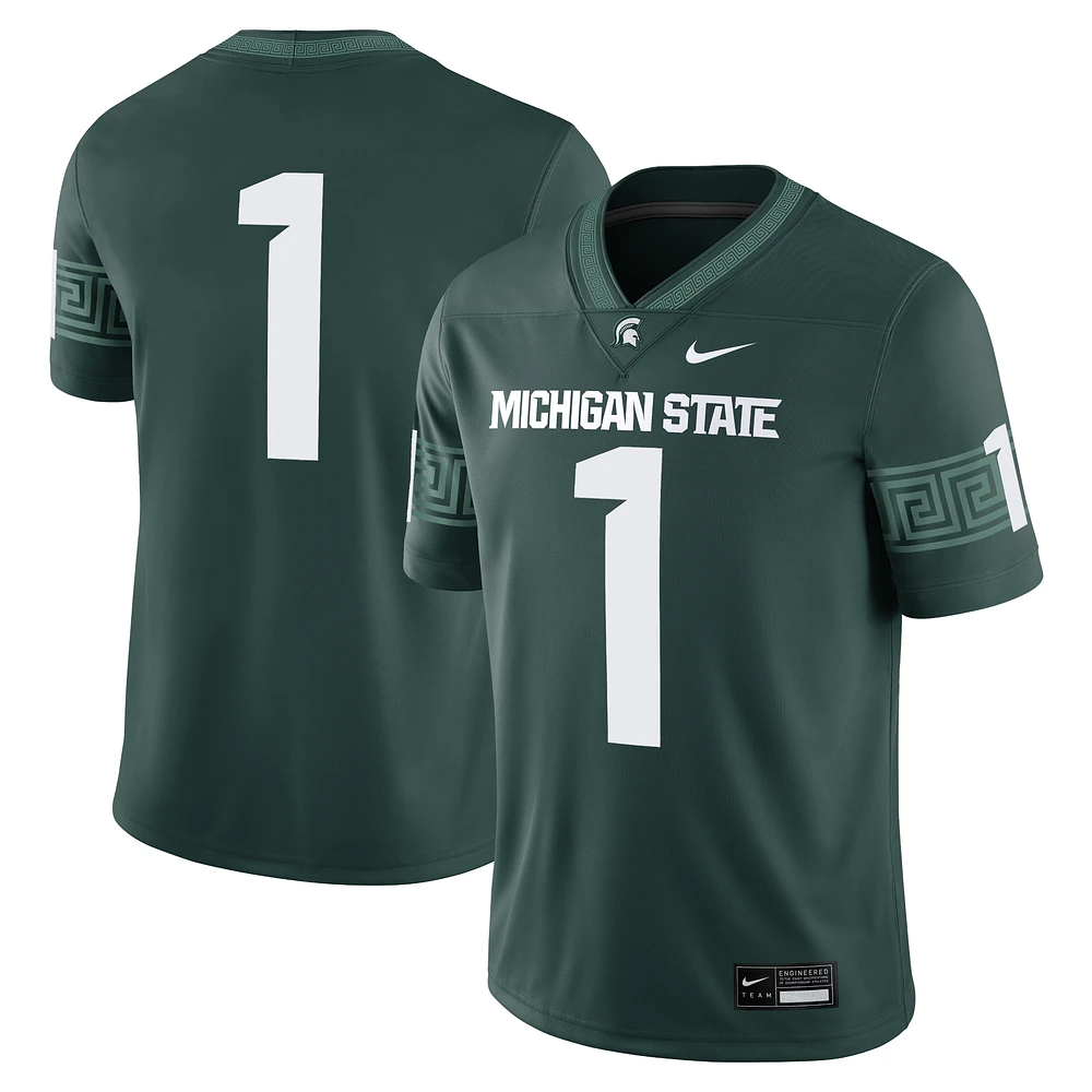 Maillot de match vert Nike #1 Michigan State Spartans pour homme