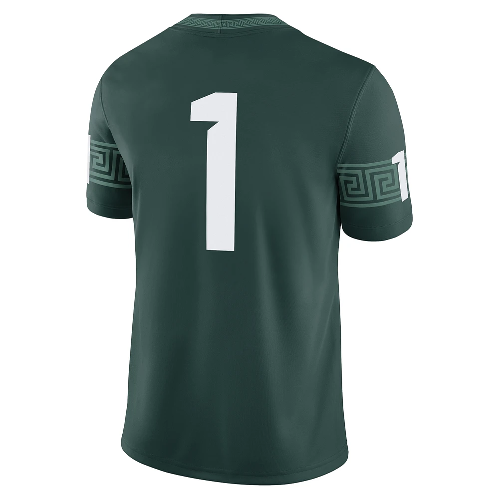 Maillot de match vert Nike #1 Michigan State Spartans pour homme