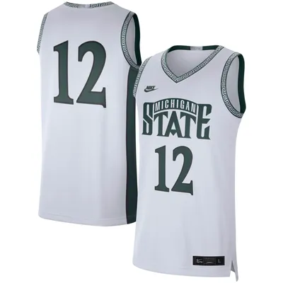 New Michigan State Spartans Men's Basketball Jersey Nike #21 WHITE GREEN XL