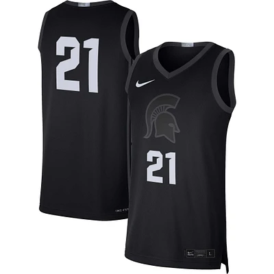 Maillot de basket-ball Nike #21 Michigan State Spartans Limited pour homme, noir