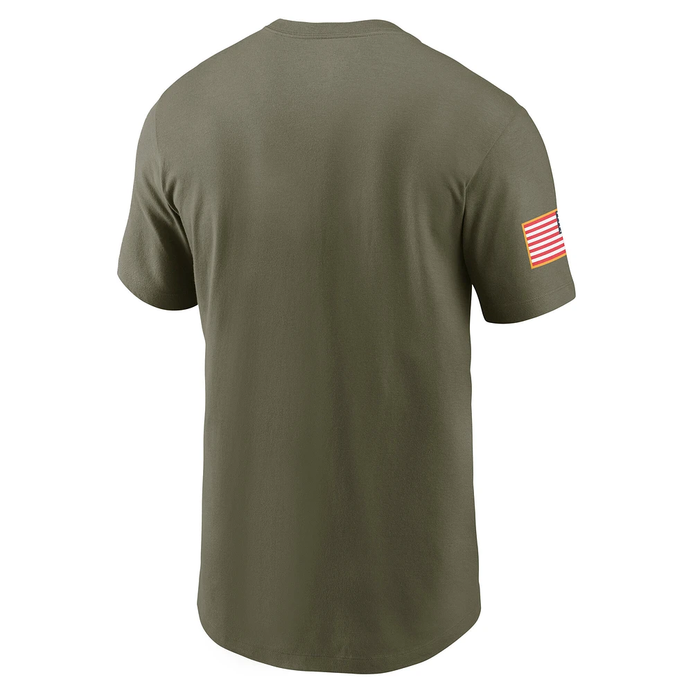 T-shirt de performance militaire Nike Olive Michigan State Spartans 2024 pour homme