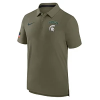 Polo Nike Olive Michigan State Spartans 2024 Military Appreciation Tour Performance pour homme