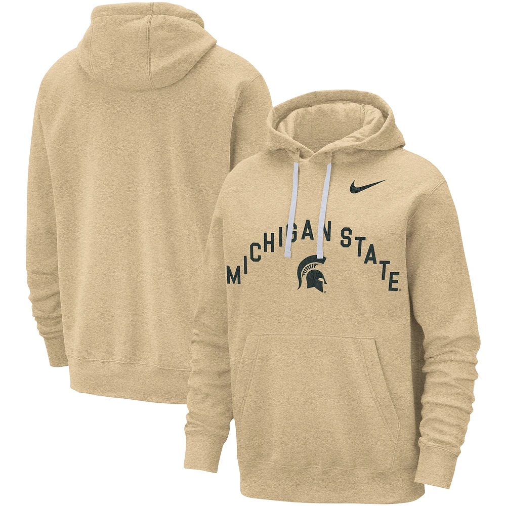 Sweat à capuche Nike Michigan State Spartans Campus Club pour homme, beige