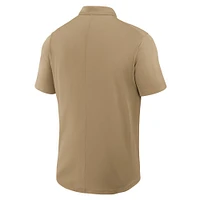 Men's Nike Tan Michigan State Spartans Primetime Victory Primary Logo Performance Polo