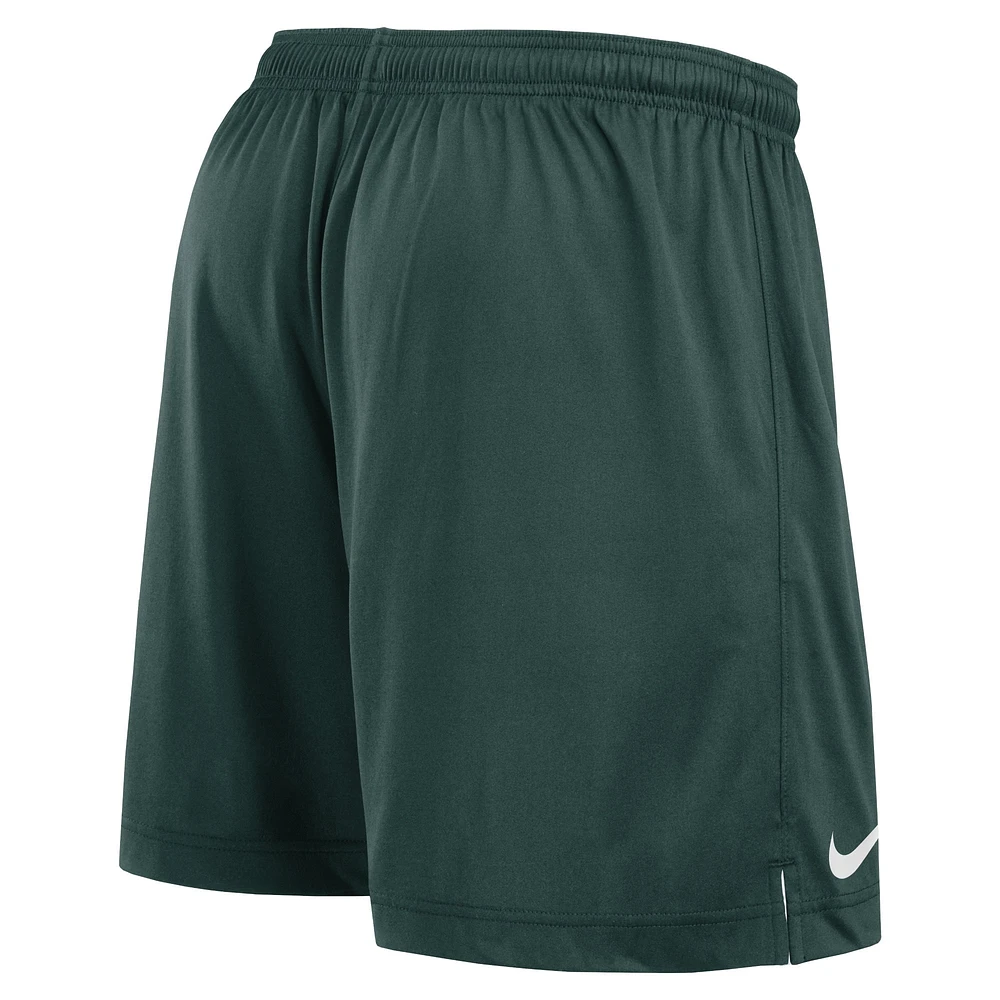 Short de performance réversible Nike Primetime pour homme, blanc/vert, Michigan State Spartans