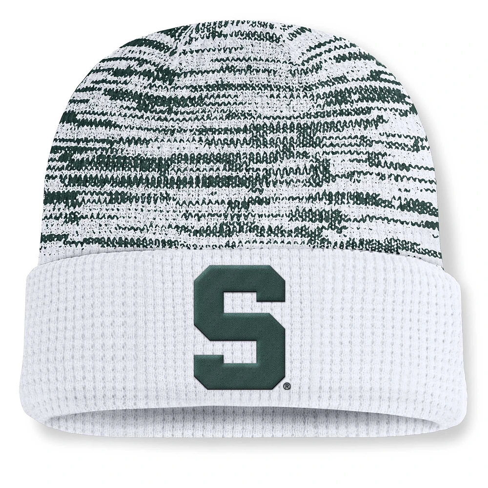 Bonnet en tricot à revers Primetime Terra des Spartans de Michigan State pour homme Nike blanc/vert