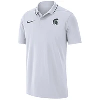 Men's Nike White Michigan State Spartans 2023 Coaches Performance Polo