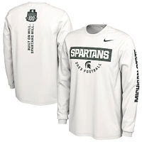 T-shirt à manches longues Nike pour homme Michigan State Spartans 2023 Fan