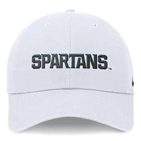 Casquette réglable Nike pour homme, Michigan State Spartans 2024 On-Field Club, blanc