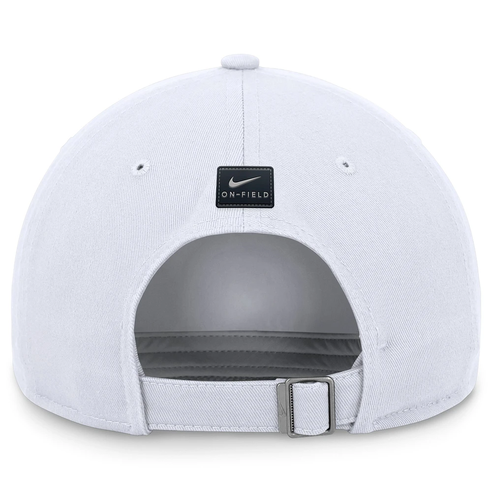 Casquette réglable Nike pour homme, Michigan State Spartans 2024 On-Field Club, blanc