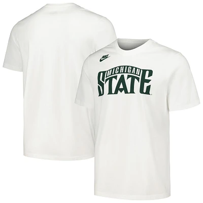 T-shirt Nike Michigan State Spartans Basketball Retro 2-Hit pour homme, blanc