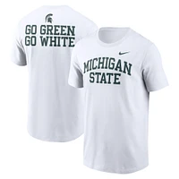 Men's Nike White Michigan State Spartans Blitz 2-Hit T-Shirt