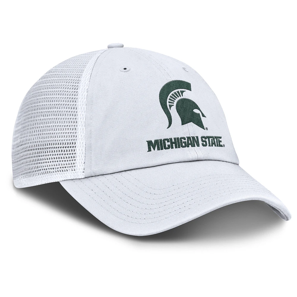 Men's Nike White Michigan State Spartans Club Trucker Adjustable Hat