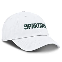 Casquette ajustable blanche pour homme avec logo de mascotte du Michigan State Spartans Core Club Nike