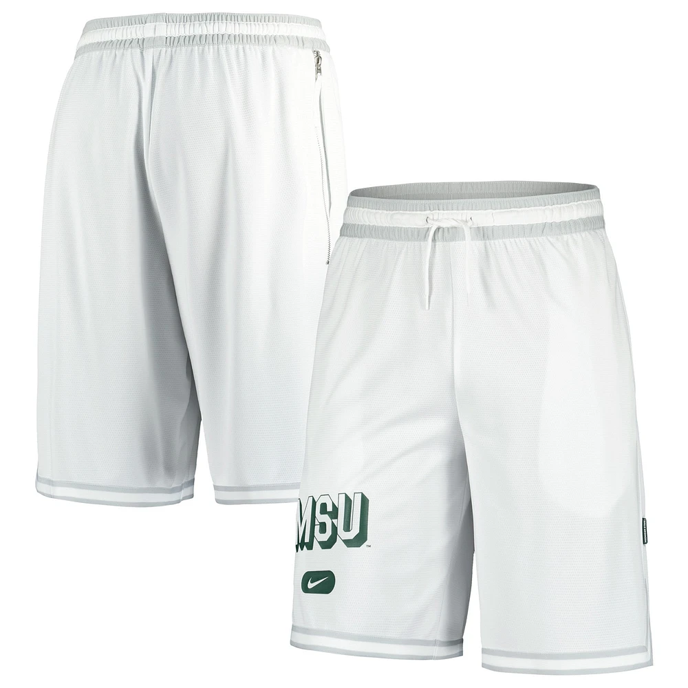 Short de performance Nike Michigan State Spartans DNA 3.0 pour homme blanc