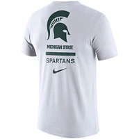 Men's Nike White Michigan State Spartans DNA Logo Performance T-Shirt