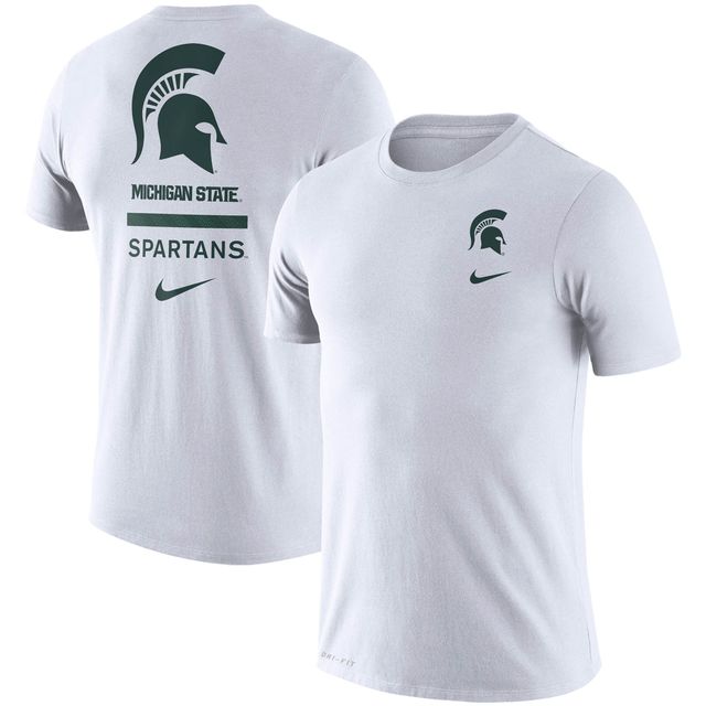 T-shirt Performance Nike Michigan State Spartans DNA Logo pour homme - Blanc