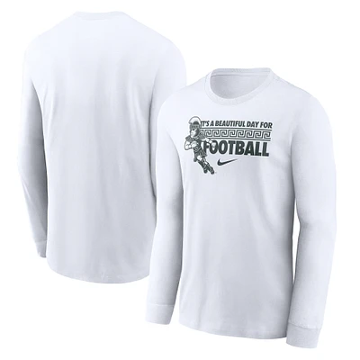 Men's Nike White Michigan State Spartans Fan Long Sleeve T-Shirt