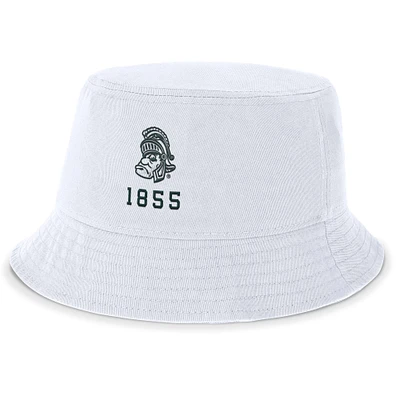 Chapeau bob Nike Michigan State Spartans Legacy Apex pour homme, blanc