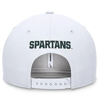 Casquette Snapback Nike Michigan State Spartans On-Field Pro Bill pour homme blanche