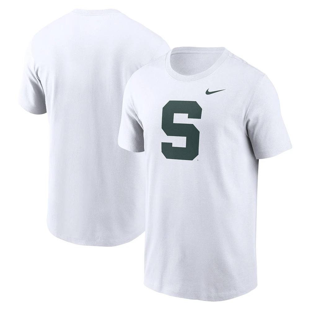 T-shirt Nike blanc avec logo alternatif Michigan State Spartans Primetime pour homme