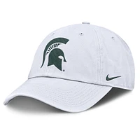 Men's Nike White Michigan State Spartans Primetime Club Adjustable Hat