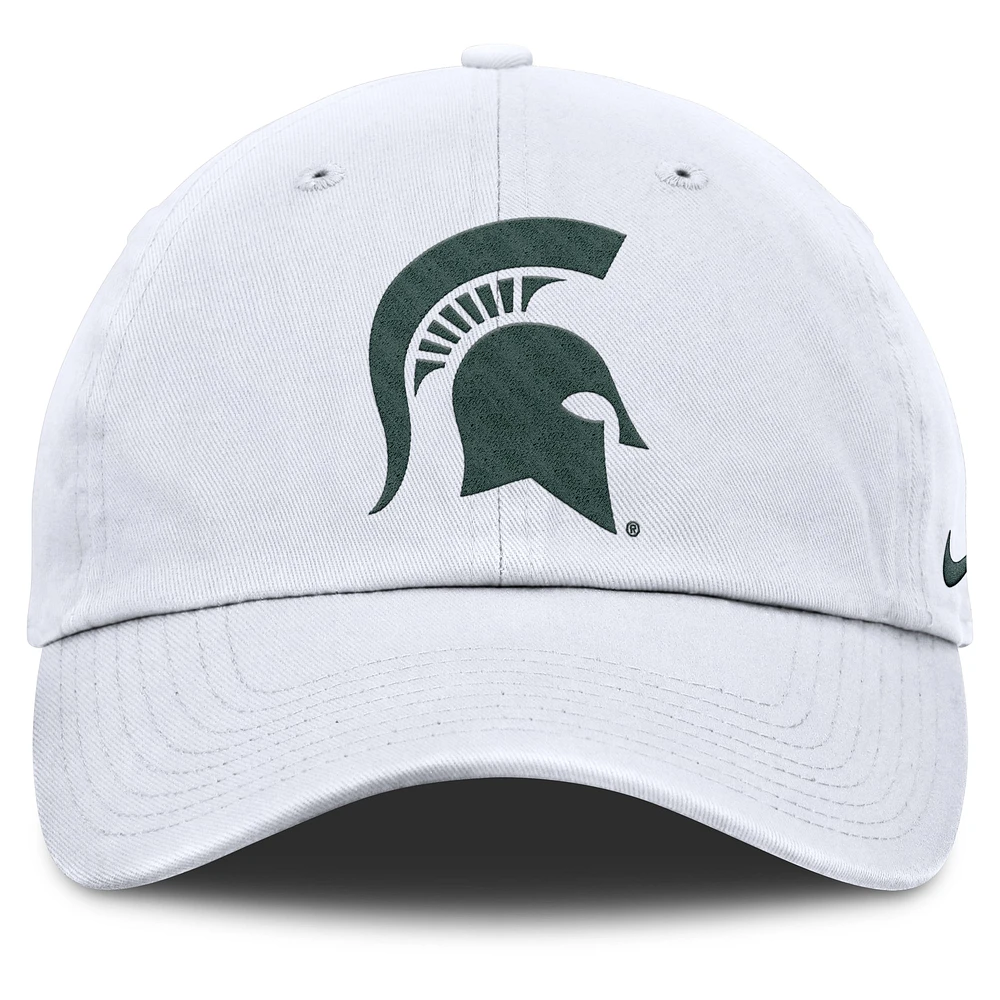 Men's Nike White Michigan State Spartans Primetime Club Adjustable Hat