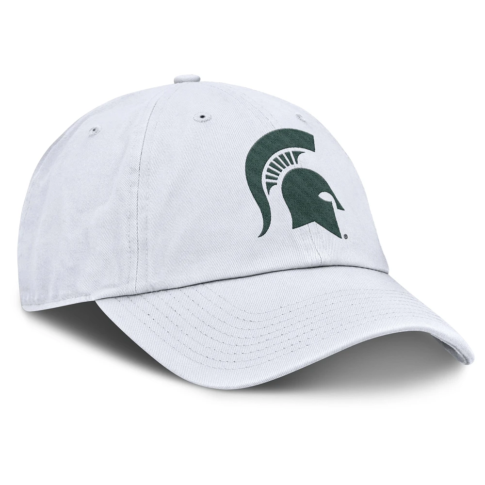 Men's Nike White Michigan State Spartans Primetime Club Adjustable Hat