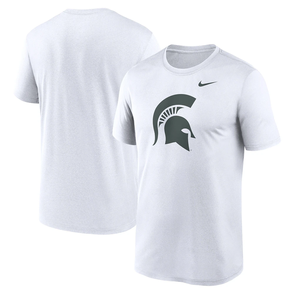 T-shirt Nike blanc avec logo Michigan State Spartans Primetime Legend pour homme