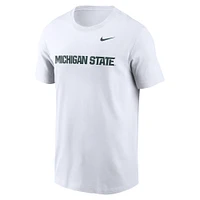 Men's Nike White Michigan State Spartans Primetime Wordmark T-Shirt