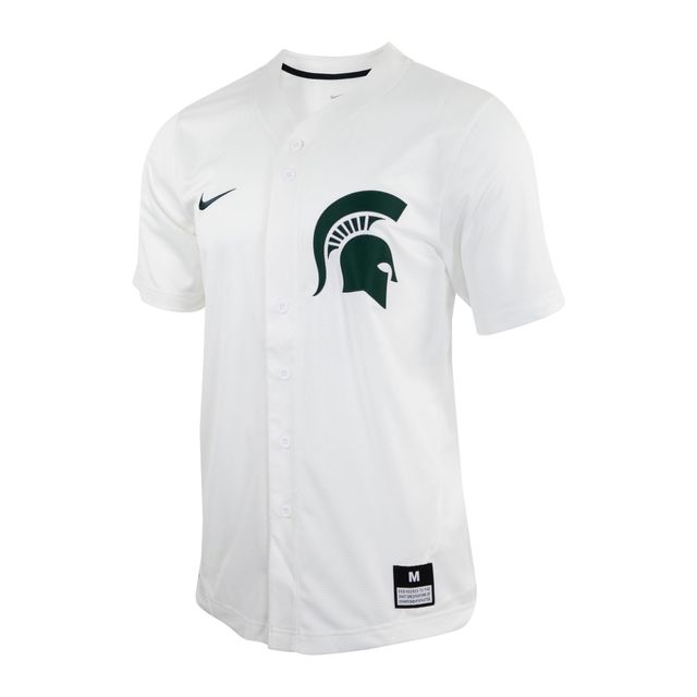 Maillot de baseball réplique Nike Michigan State Spartans pour homme, blanc