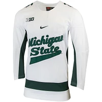 Chandail de hockey collégial Nike Michigan State Spartans Replica pour homme, blanc