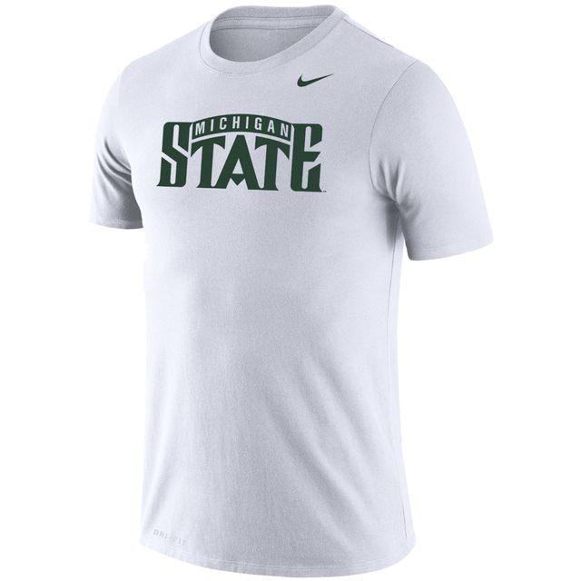 T-shirt Nike Performance pour Homme Blanc Michigan State Spartans School Logo Legend