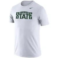 Men's Nike White Michigan State Spartans School Logo Legend Performance T-Shirt