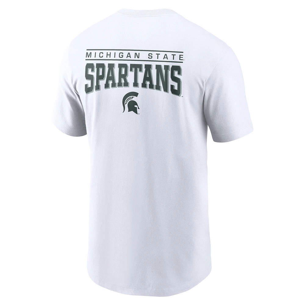 Men's Nike White Michigan State Spartans T-Shirt