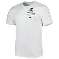 Men's Nike White Michigan State Spartans Team Practice Performance T-Shirt