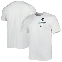 Men's Nike White Michigan State Spartans Team Practice Performance T-Shirt