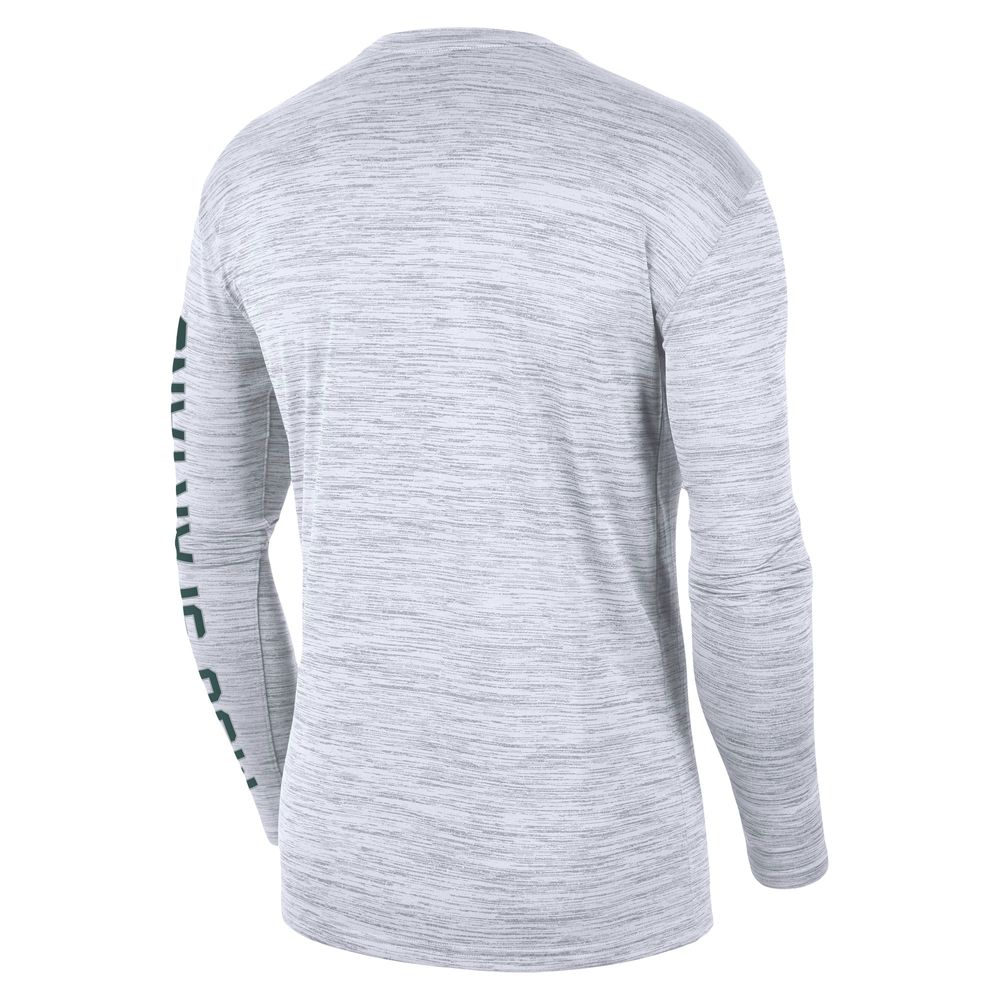 Men's Nike White Michigan State Spartans Velocity Legend Team Performance Long Sleeve T-Shirt