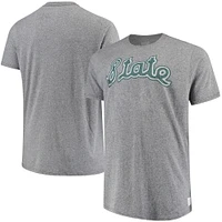 Men's Original Retro Brand Gray Michigan State Spartans Big & Tall Tri-Blend T-Shirt